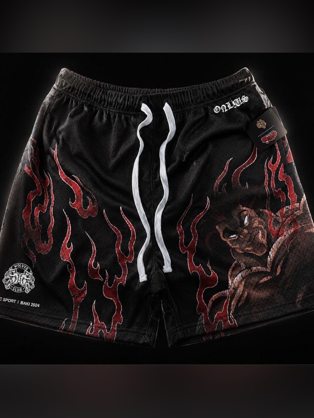 Darc Sport Black x Baki Hanma Yujiro Mesh Shorts - Size XL - NWT